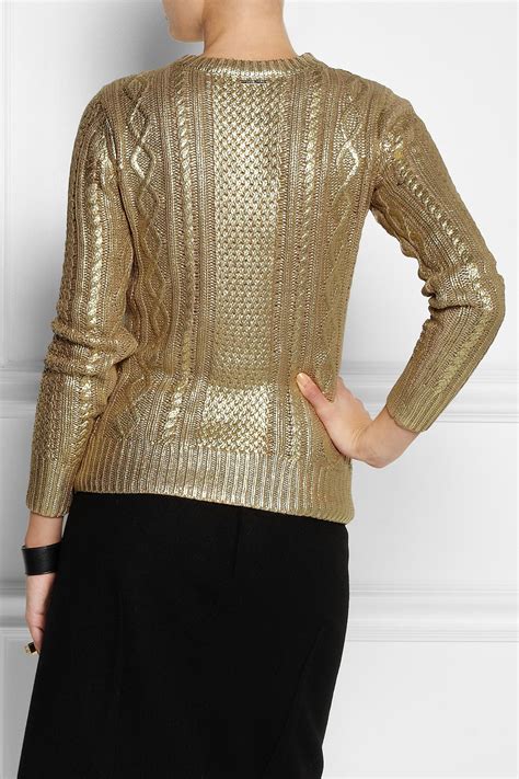 michael kors derby sweater dress|Pleated Metallic Knit Sweaterdress .